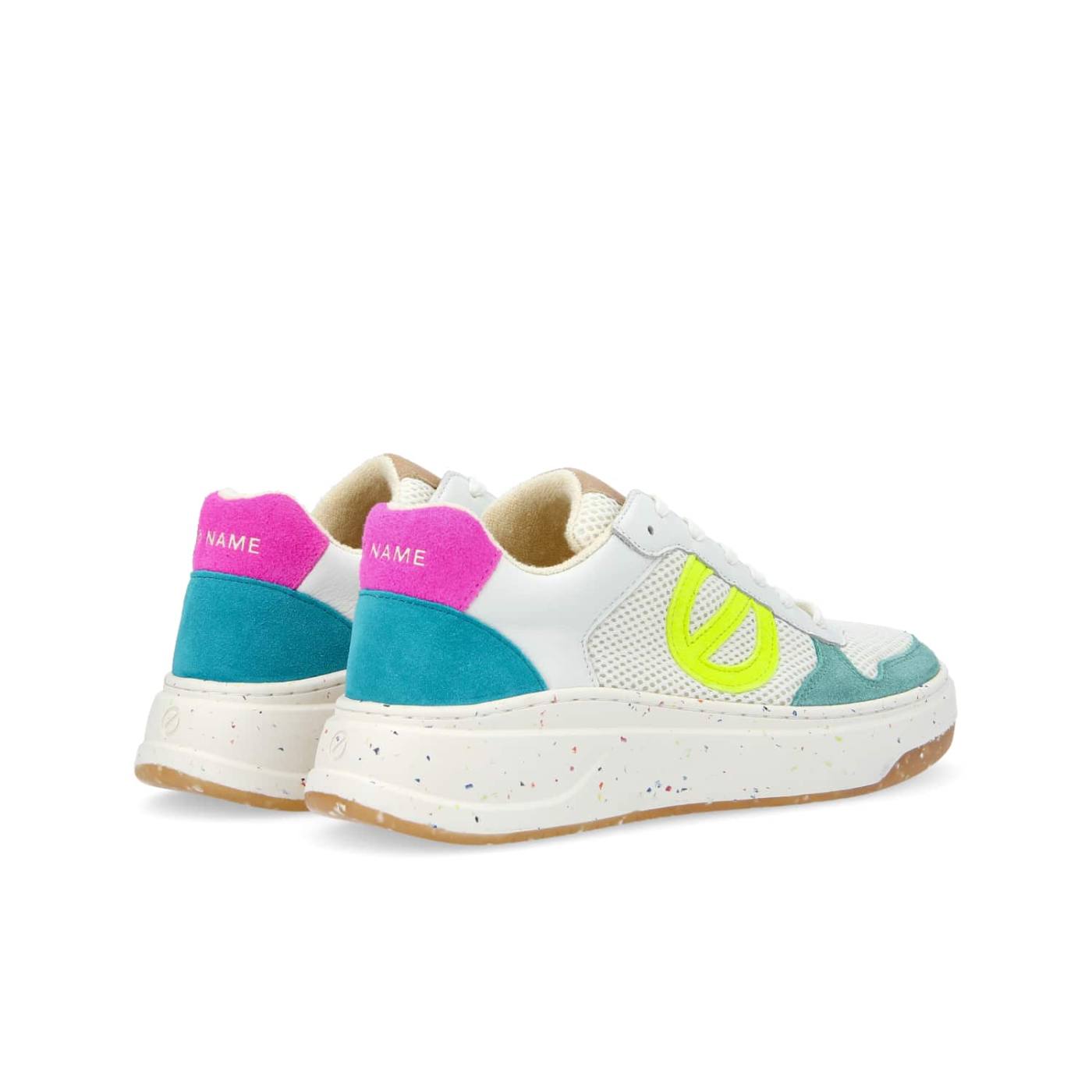 SNEAKER BRIDGET W - CAMOSCIO/RIVA - LAGON/F.YELLOW/WHITE